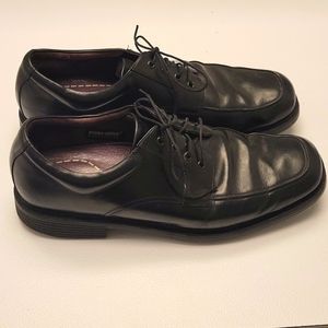 Rockport Men's waterproof lace up square toe loafer/oxford black Size 11